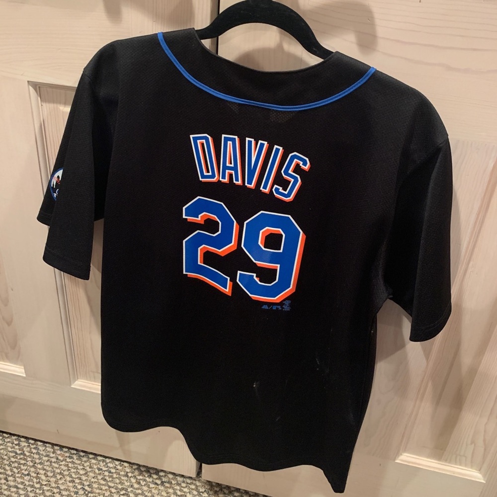 New York Mets black Ike Davis Jersey kids size XL